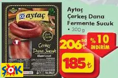 AYTAÇ ÇERKEŞ DANA FERMENTE SUCUK 300 G